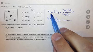 5.3b Identifying the limiting reactant in a drawing of a mixture