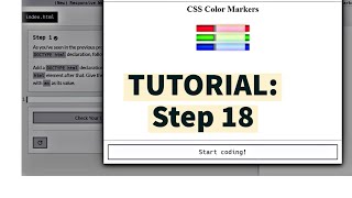 CSS Basics - Learning CSS color markers: step 18