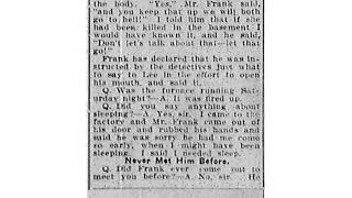 Thursday, May 8th, 1913, Lee Repeats His Private Conversation With Frank
