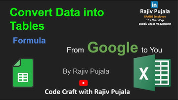 79. Convert Data into Table Format in Excel & Google Sheets | Simplified by a Googler