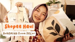 SHOPEE HAUL ROOM DECOR | BOHEMIAN STYLE | Tapestry, Sarung Bantal, Mini Kalender Aesthetic