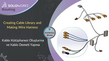 SOLIDWORKS Routing - Creating Cable Library and Making Wire Harness 🔐