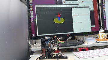 [ROS] Control manually Pan-tilt motors using ros state publisher and rviz.