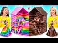 素晴らしいドールハウスを作ります バブルガム対チョコレート | クールなクリエイティブハック Multi DO Smile