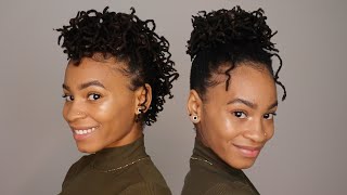 two updos for short curly locs