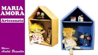 FAÇA ESTE LINDO Nicho Casinha Para Quartos de Bebê - FEITO COM PAPELÃO - DIY HOW TO MAKE KIDS DECOR