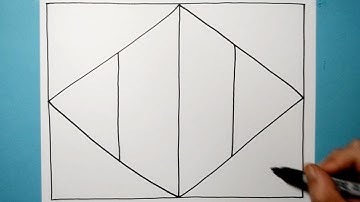 3D Two Point Perspective Drawing / Line Illusion Pattern / Daily Art Therapy / Day 0122