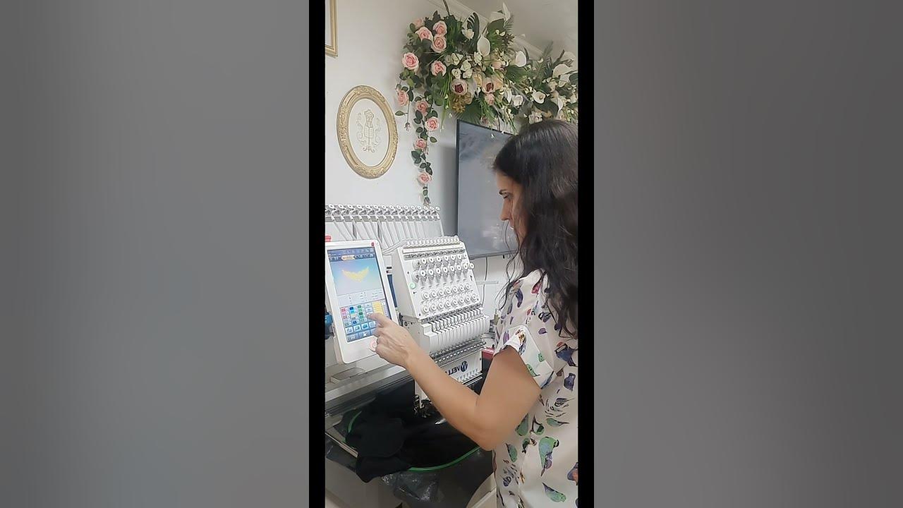 Машинная вышивка люрексом на платье из Джерси. - YouTube