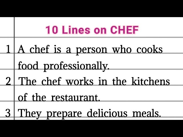 few lines on chef for fancy dress competition Fancy Dress Competition Speech by Advith , Community Helper