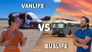 TINY HOUSE SWAP Van life vs Bus life