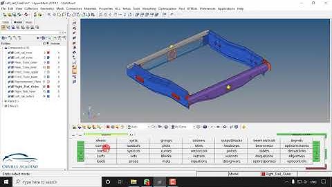 Frame Assembly_06 -  Assigning Material and Property - Hypermesh Project