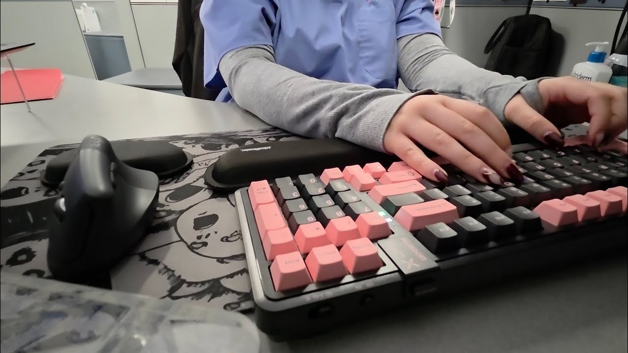 mindless office asmr | typing sounds (no talking)