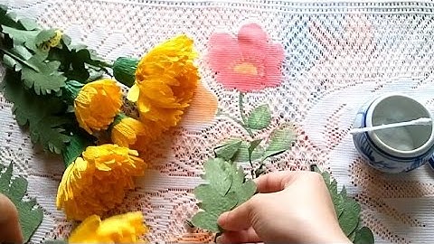 Chrysanthemum mor paper flower - Làm hoa cúc đại đóa bằng giấy 1
