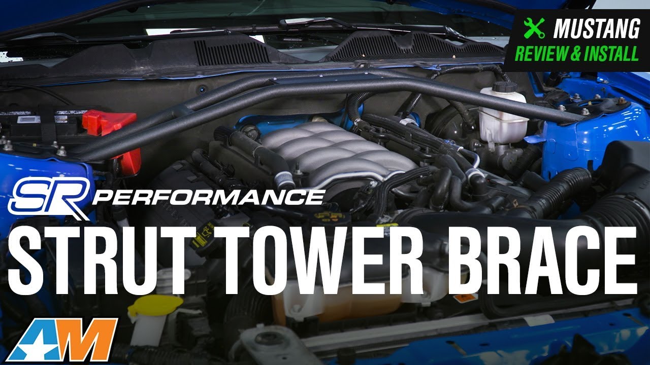 performance parts bmw 2005-2014 Mustang GT & V6 SR Performance Black Strut Tower Brace Review & Install