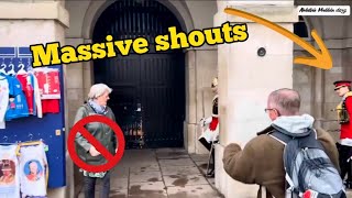 DISRESPECTFUL 😡IDIOT Woman INTERRUPTS The King’s Guard & CAPTAIN