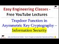 Understanding Trapdoor Functions in Asymmetric Cryptography 🔐 | Hindi Information Security Lectures