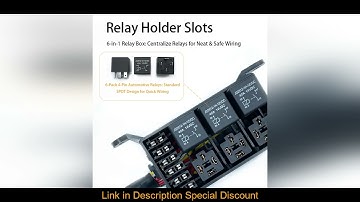 12V 24V Universal 6 Way Fuse Relay Box Block Module Holder 12AWG Pre-Wired Waterproof Kit for Car Au