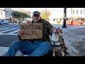 Homeless Veteran Flying a Sign in Gainesville, Florida