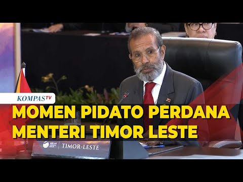 Momen Perdana Menteri Timor Leste Saat Beri Sambutan di KTT ASEAN