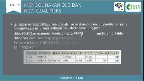 Teori 16 - Database Trigger