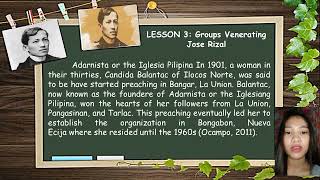Life and Works of Rizal (Group 1 report) chapter 3 Remembering Rizal