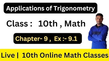 Class 10 Math Exercise 9.1 | Applications Of Trigonometry | Question 1 & 2 | Height & Distance