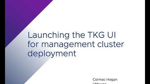 Tanzu Management Cluster Create 101 (1 of 6) - launching the UI