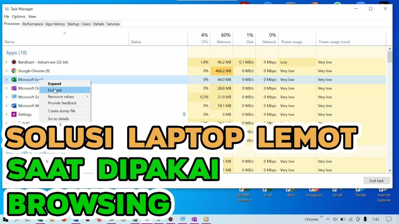 Solusi / Cara Mengatasi Laptop Lemot Saat Digunakan Browsing