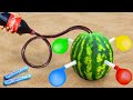 Coca Cola and Mentos vs Watermelon with Balloons | Best Experiments and Tests