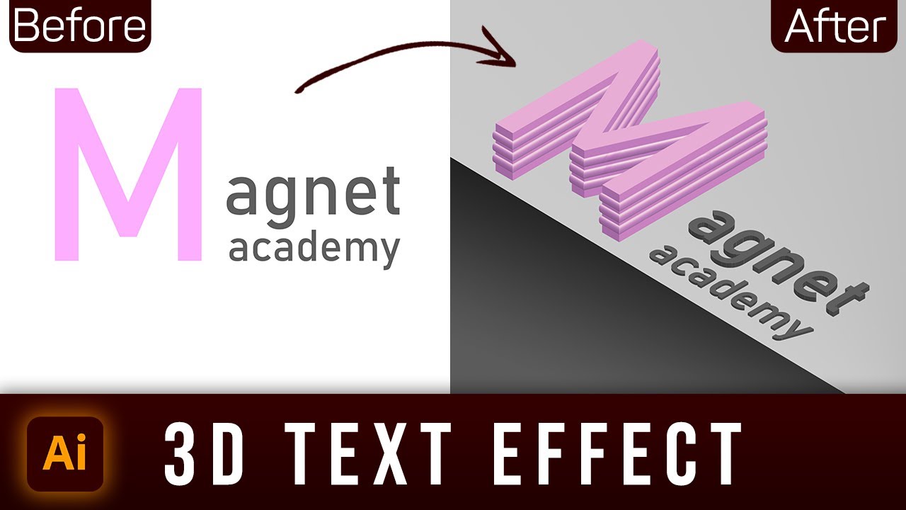 How to Create an Isometric Text Effect in Adobe Illustrator - 3D Text ...