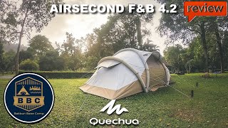 เต็นท์ Quechua Air Second Fresh & Black 4.2 เต็นท์เสาลม กางง่ายเก็บง่าย