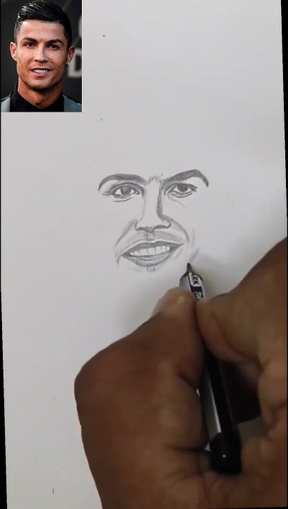 Pencil Sketch of Cristiano Ronaldo Easy Step by step Drawing/#ronaldo