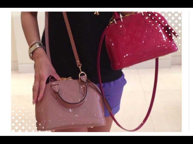 Vlog: Louis Vuitton Vernis Alma BB, Pink Cardigan, Ruffle Blouse