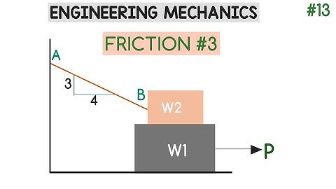 FRICTION#3| PROBLEM SOLVING| ENGINEERING MECHANICS