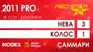 18.12.22 2011 PRO Нева  -  Колос (Старая Русса) 3-1 САММАРИ