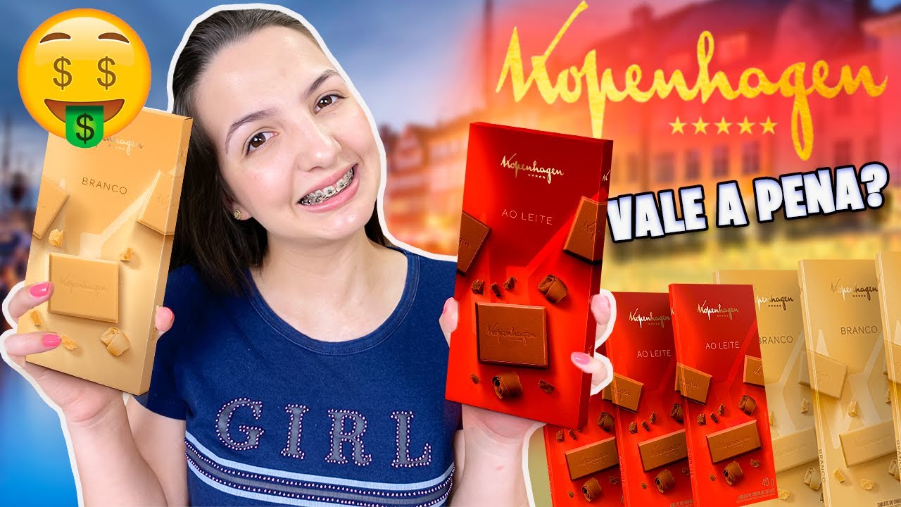 CHOCOLATES KOPENHAGEN PROVAMOS AS BARRAS DE CHOCOLATE AO LEITE E