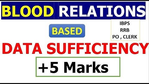 Blood Relation Based Data Sufficiency +5 Marks (IBPS RRB , PO , Clerk Exams  )