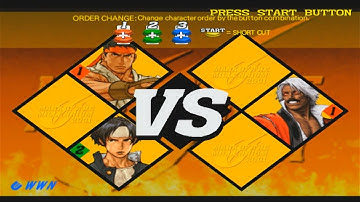 Capcom VS SNK 2 Ryu and Kyo arcade mode