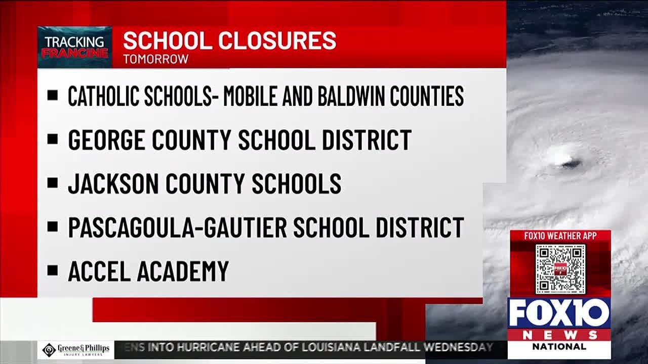 School closures due to Francine YouTube