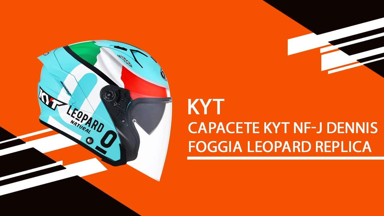 Capacete KYT D-City Dennis Foggia Leopard Aberto