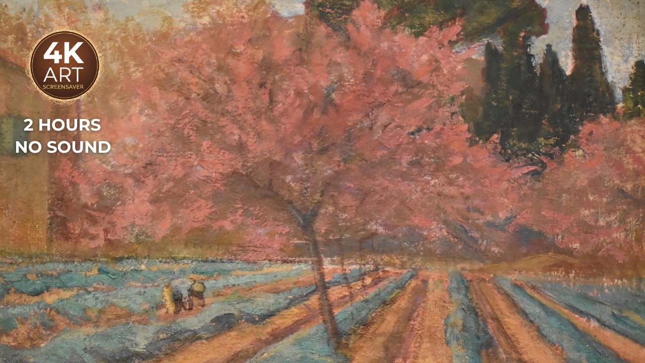 This is Not a Postcard I Peach Trees in Bloom I 2 Hours Screensaver   --- EcoArtLab