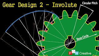 Spur Gear Design 2  - Involute of the circle Resimi