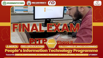 ✨ Final Exam – PITP Phase II Batch I | NED University | Government of Sindh ✨