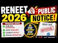  NTA Public Notice for NEET UG 2026:  Exam Dates, Correction Window Update #neet  #latestupdate 