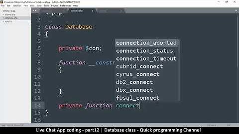 Live chat app | Part12 Database Class | Javascript, AJAX, HTML, CSS, JSON, PHP, MYSQL Tutorial