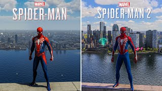 Spider-Man 2 vs Spider-Man Remastered - - Direct Comparison! Attention to Detail \& Graphics! 4K