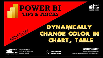 DYNAMICALLY CHANGE COLOR IN CHART, TABLE - ENGLISH | POWER BI TIPS AND TRICKS