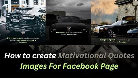 How to create motivational quotes images for Facebook page! #ai #motivational #images #creator