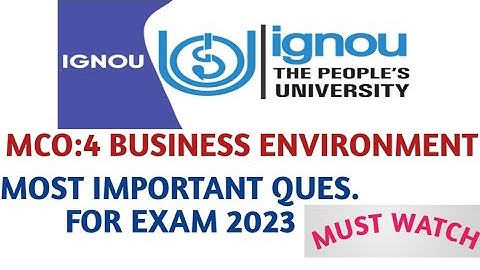 MCO:4 Business Environment Most Important Que. For Exam | M.Com Business Environment Important Que.