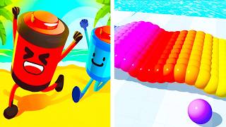 Battery Run VS Canvas Run 🔋🎨 All Levels Max Update Walkthrough Mobile NEW Gameplay B1RX